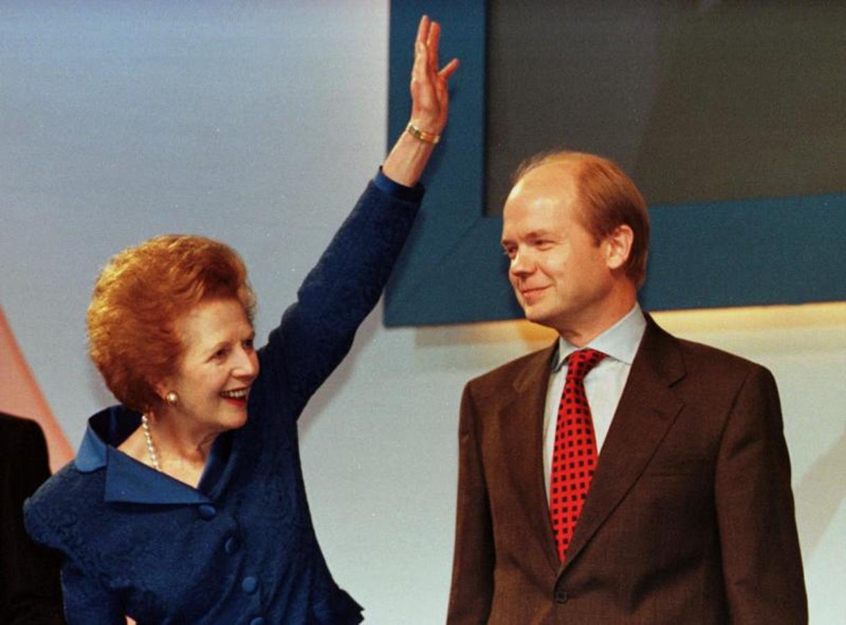 La Primera Ministra con William Hague en Blackpool. 