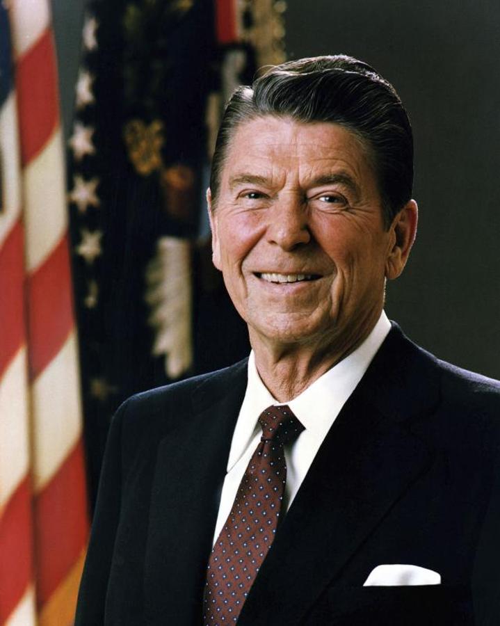 El 40º presidente de los Estados Unidos, Ronald Reagan. 