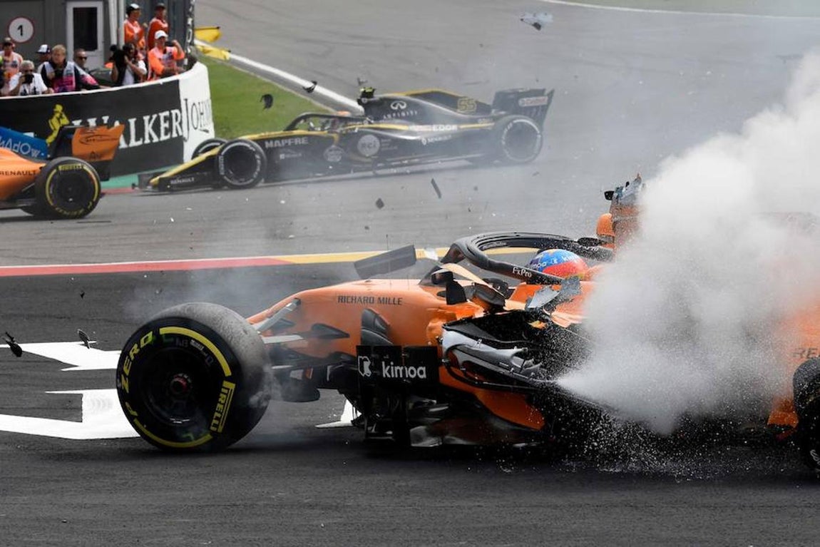 Las impactantes imágenes del accidente de Fernando Alonso