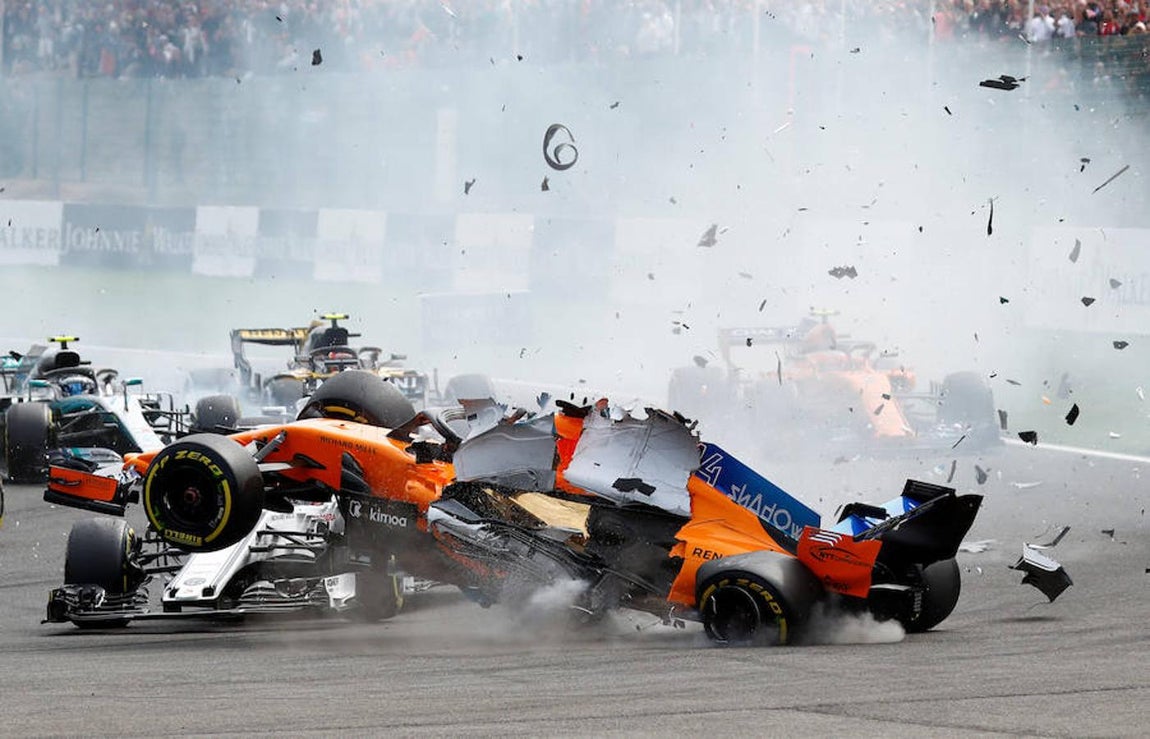 Las impactantes imágenes del accidente de Fernando Alonso