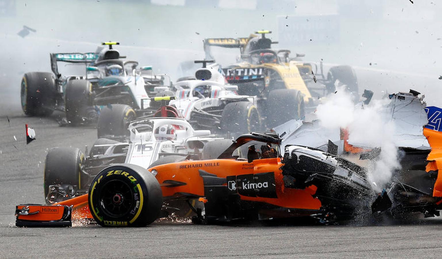 Las impactantes imágenes del accidente de Fernando Alonso