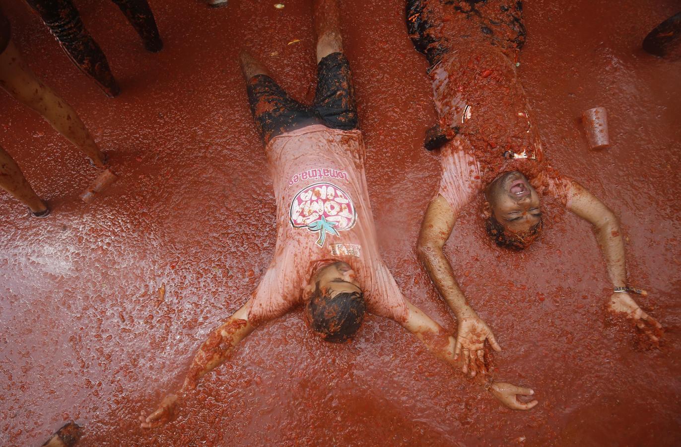 Las mejores imágenes de la Tomatina de Buñol 2018. 