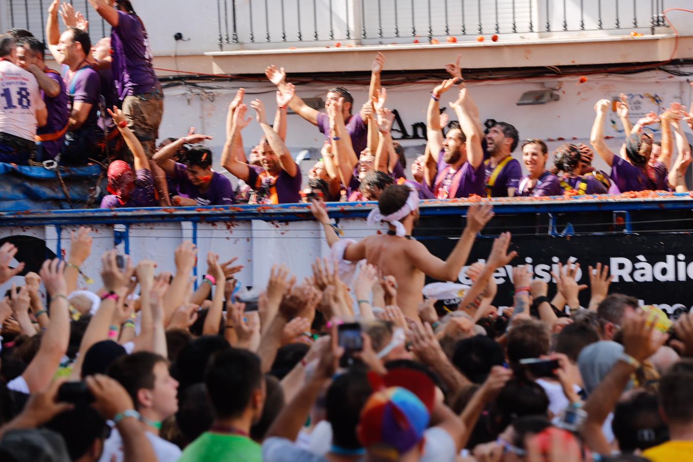 Las mejores imágenes de la Tomatina de Buñol 2018. 