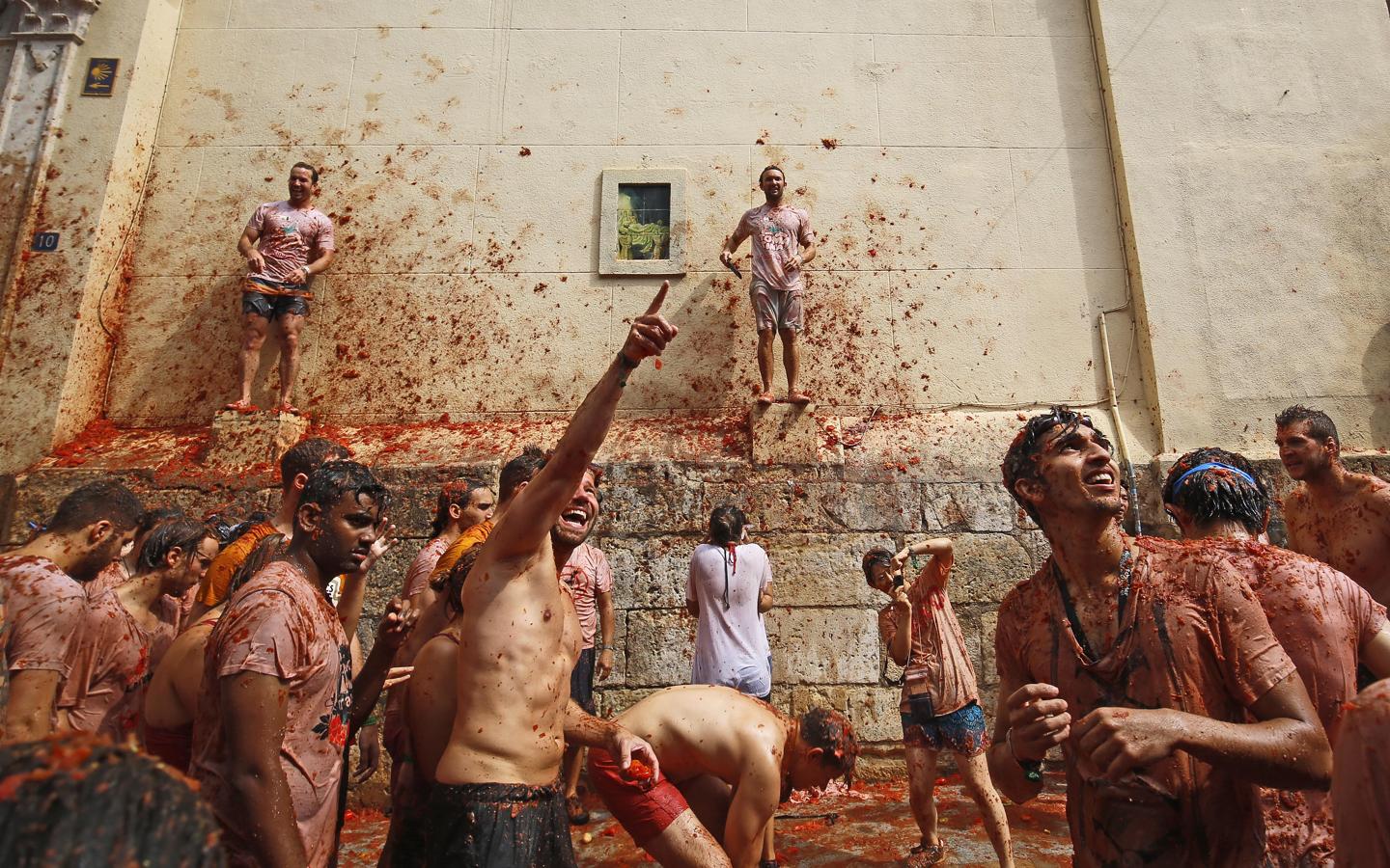 Las mejores imágenes de la Tomatina de Buñol 2018. 