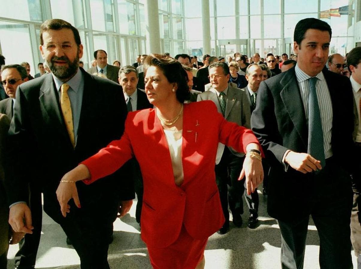 Rajoy, junto a Rita Barberá y Eduardo Zaplana. Valencia fue siempre uno de los feudos del Partido Popular. 