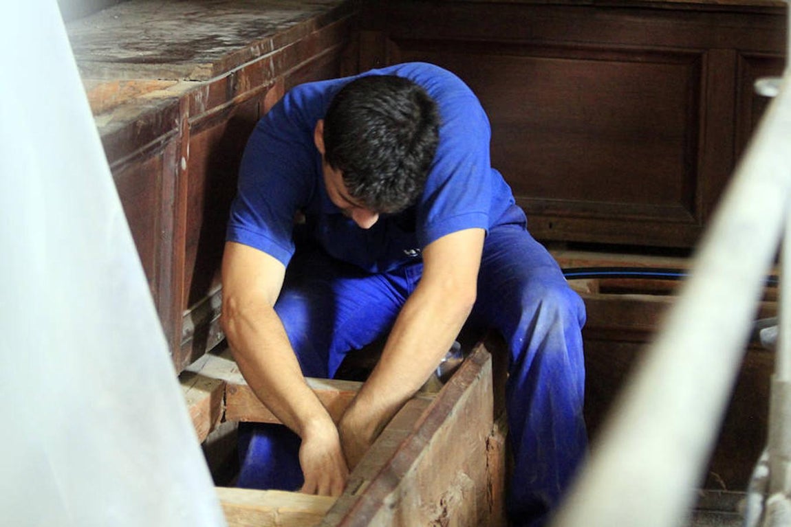 Imágenes de la sala capitular y de la cripta