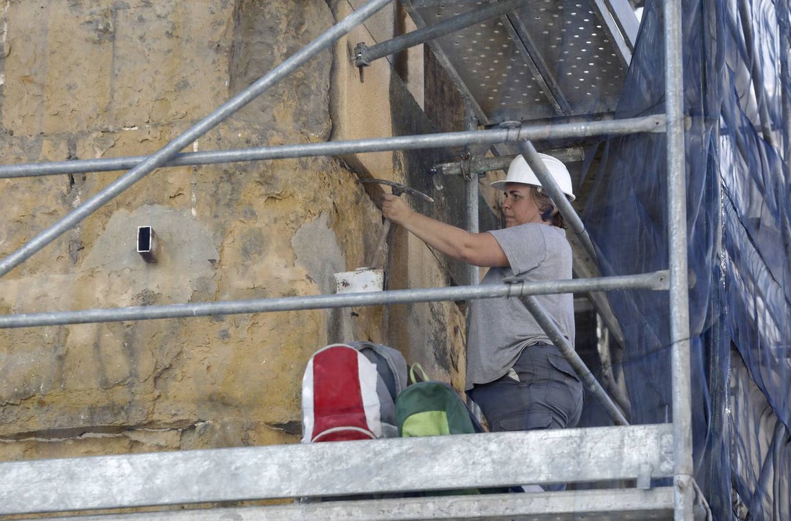 La restauración del alminar de San Juan de Córdoba, en imágenes