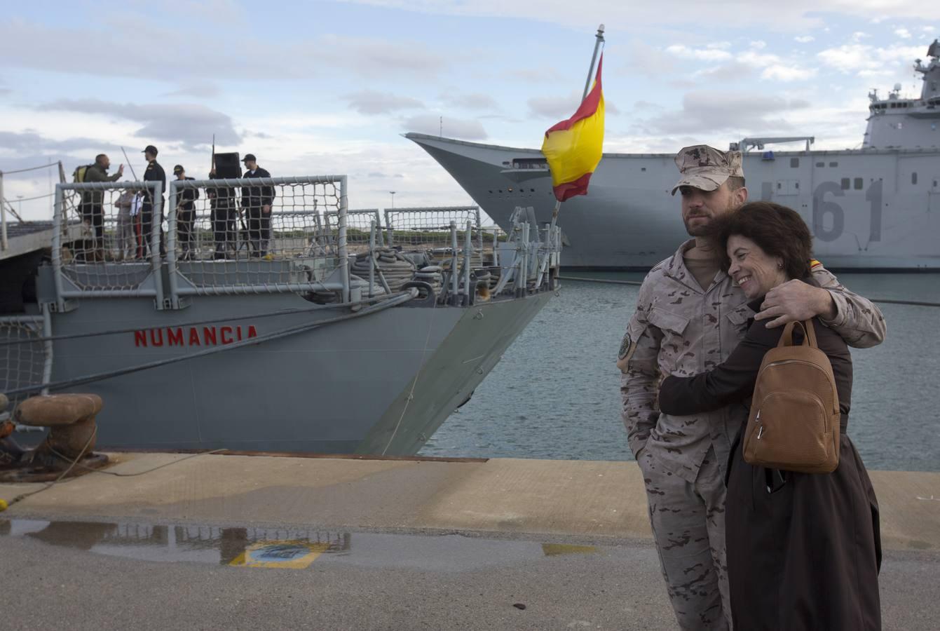 La fragata Numancia llega a Rota tras participar en la operación Sophia