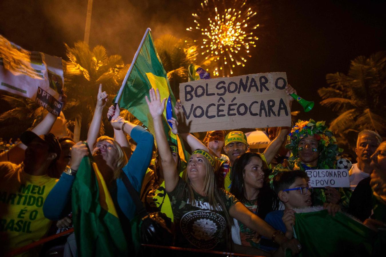 En imágenes: La celebración de la victoria electoral de Jail Bolsonaro en Brasil