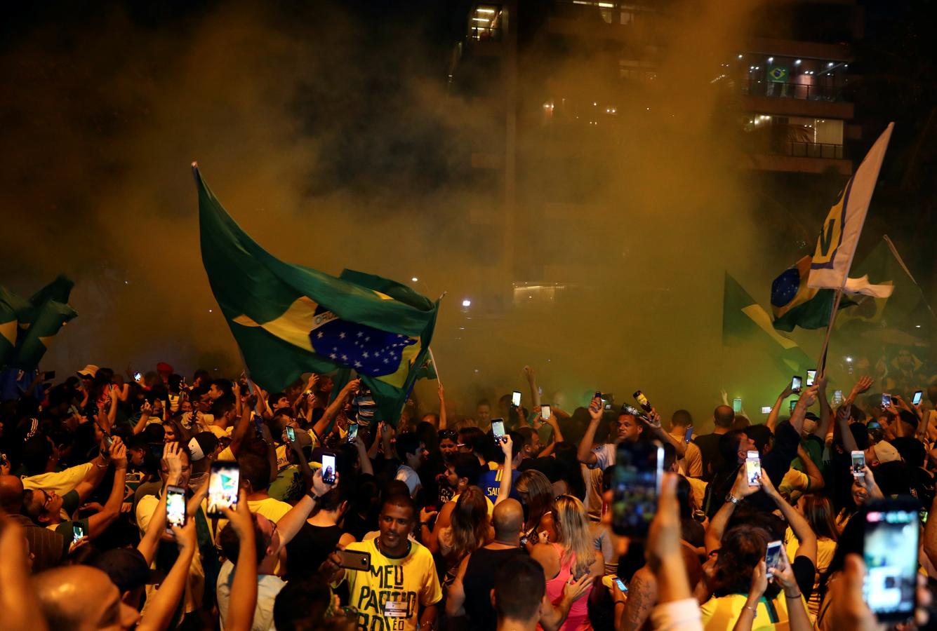 En imágenes: La celebración de la victoria electoral de Jail Bolsonaro en Brasil