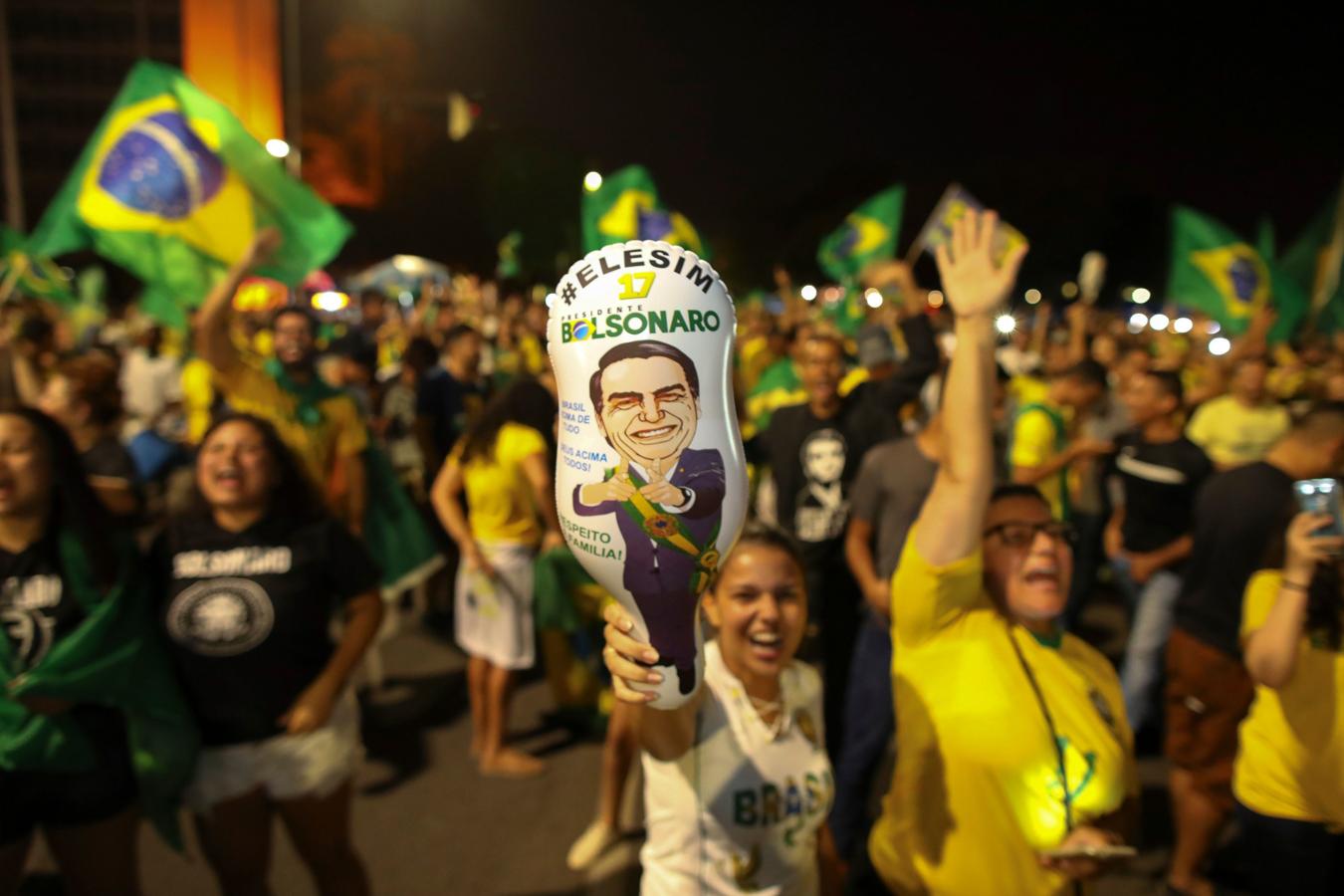 En imágenes: La celebración de la victoria electoral de Jail Bolsonaro en Brasil