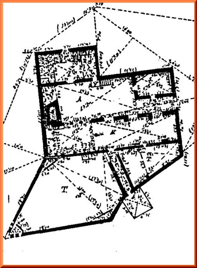 Estructura del Corral de Vacas en un plano del Instituto Geográfico y Estadístico de 1881. 