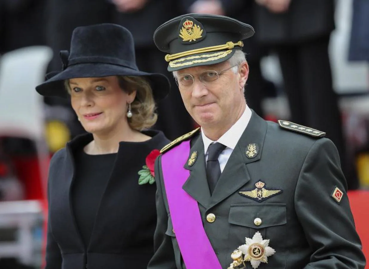 La Reina Mathilde de Bélgica y el Rey Felipe