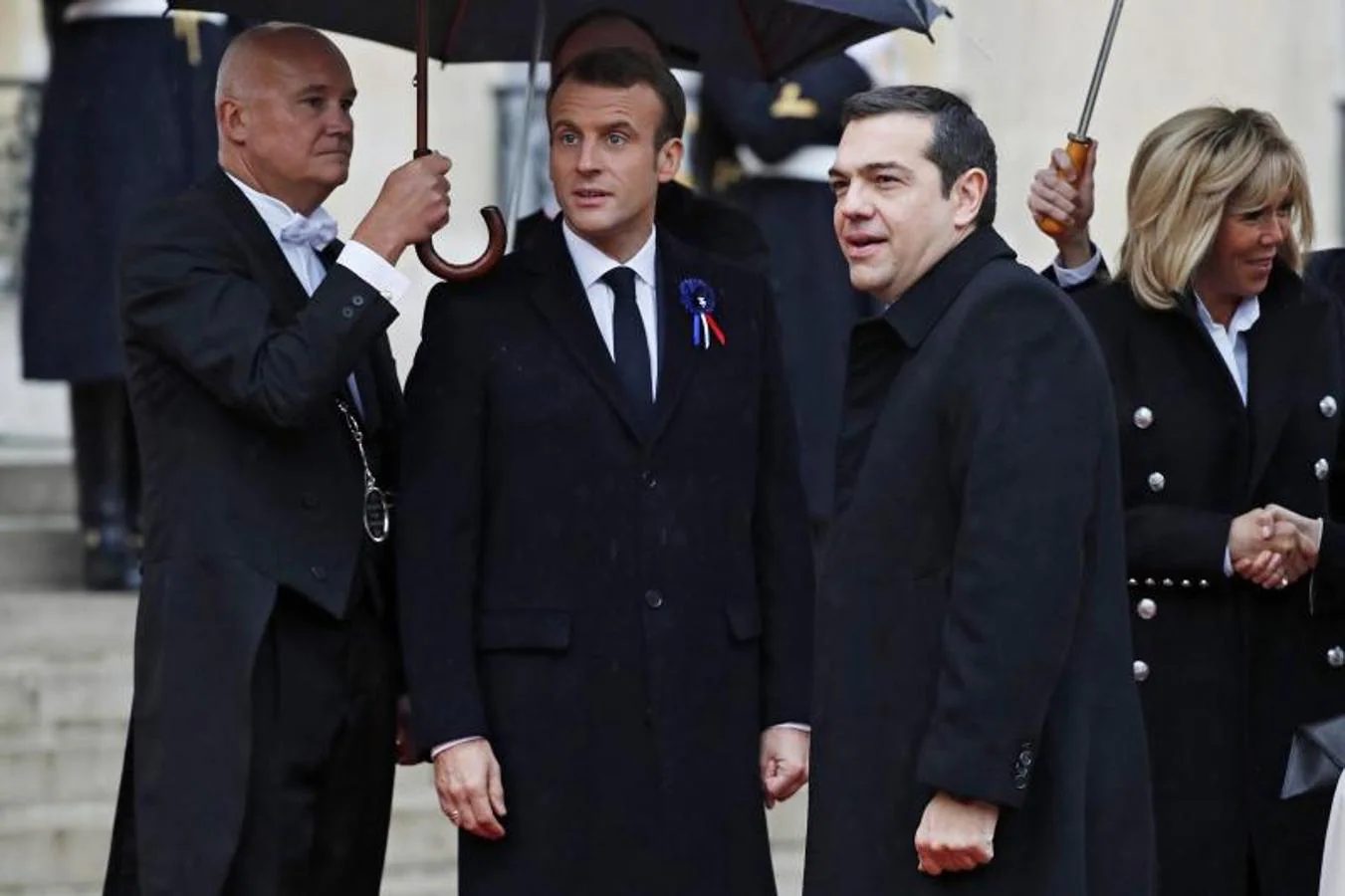 Macron junto al presidente griego, Alexis Tsipras