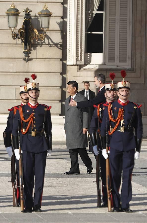 El Rey, junto al presidente de China, Xi Jinping. 