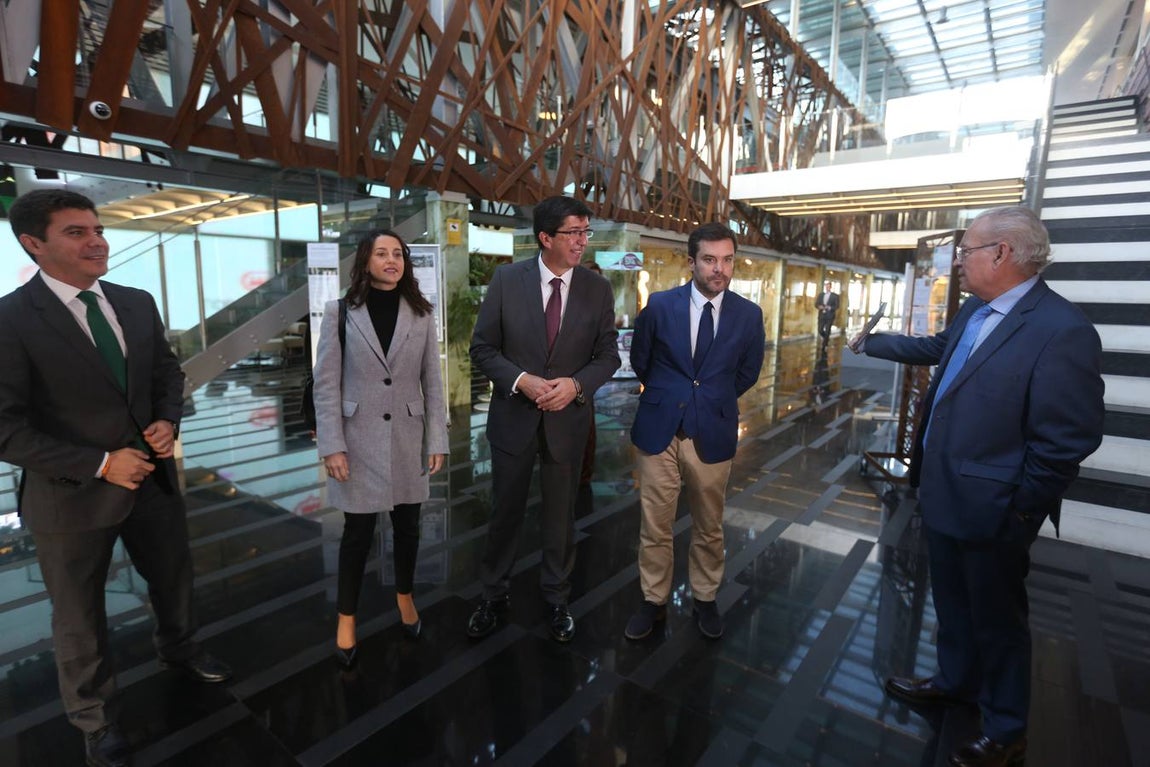 Sergio Romero, Inés Arrimadas, Juan Marín, Ignacio Moreno Bustamante y Álvaro Ybarra. 