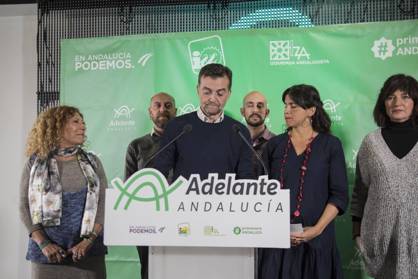 En imágenes, la resignación de Adelante Andalucía tras caer a la cuarta plaza en las elecciones andaluzas