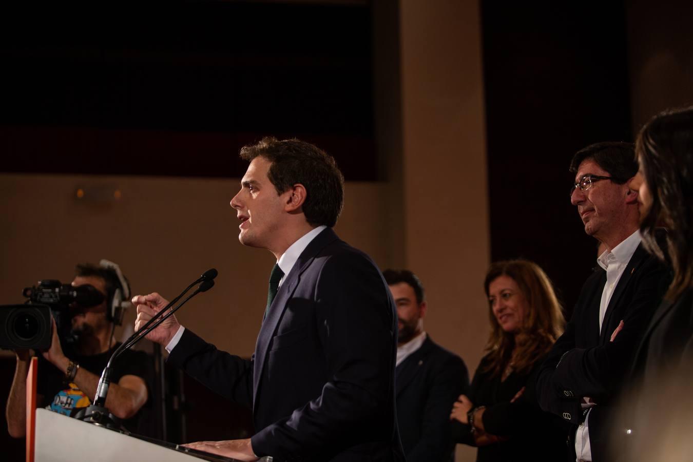 En imágenes, la celebración de la espectacular subida de Ciudadanos en Andalucía en las elecciones andaluzas