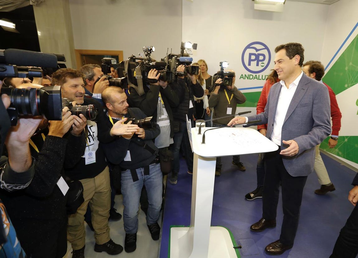 Euforia en la sede regional del Partido Popular tras conocer los resultados de las elecciones andaluzas