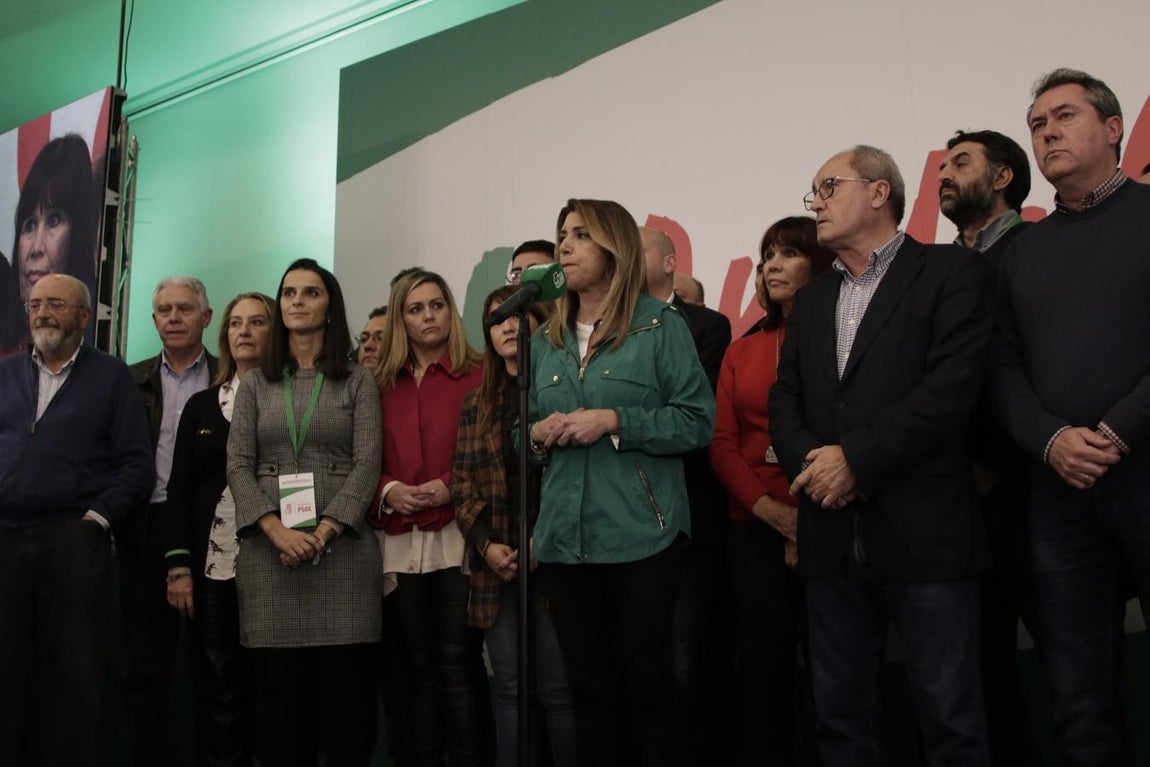 En imágenes, la tristeza del PSOE tras su peor resultado en unas elecciones en Andalucía