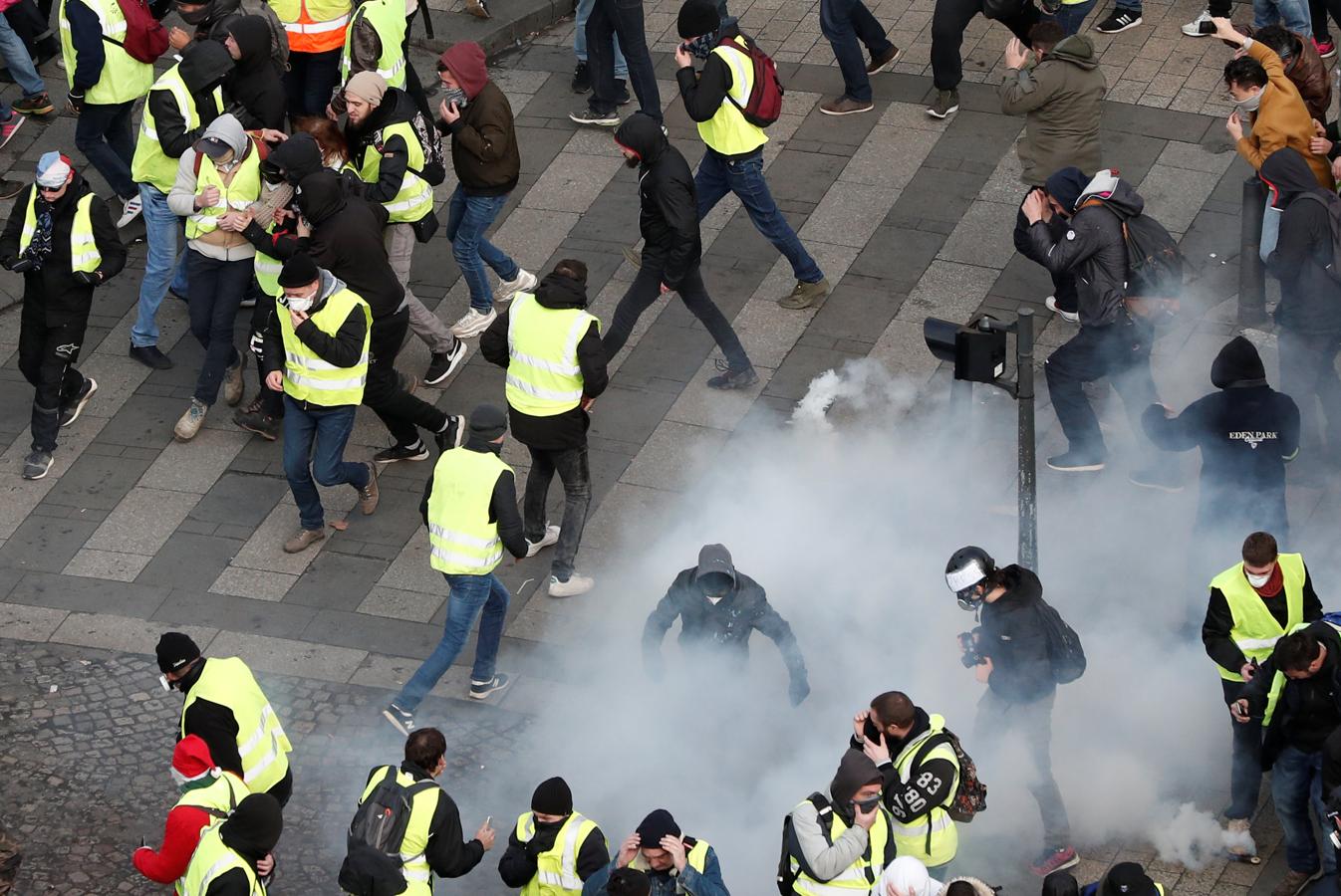 La manifestación de los chalecos amarillos, en imágenes