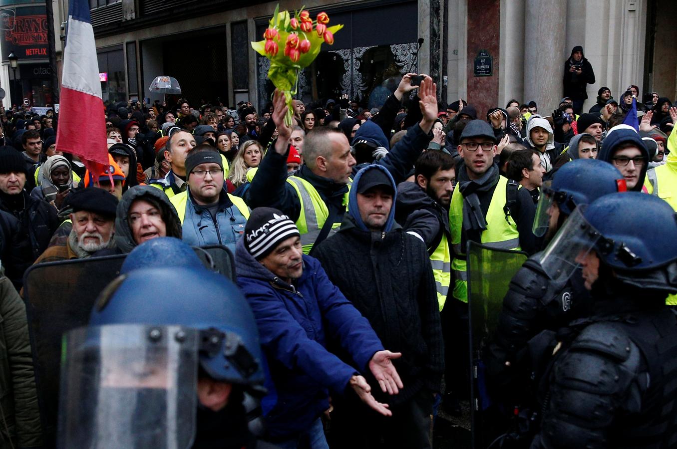 La manifestación de los chalecos amarillos, en imágenes