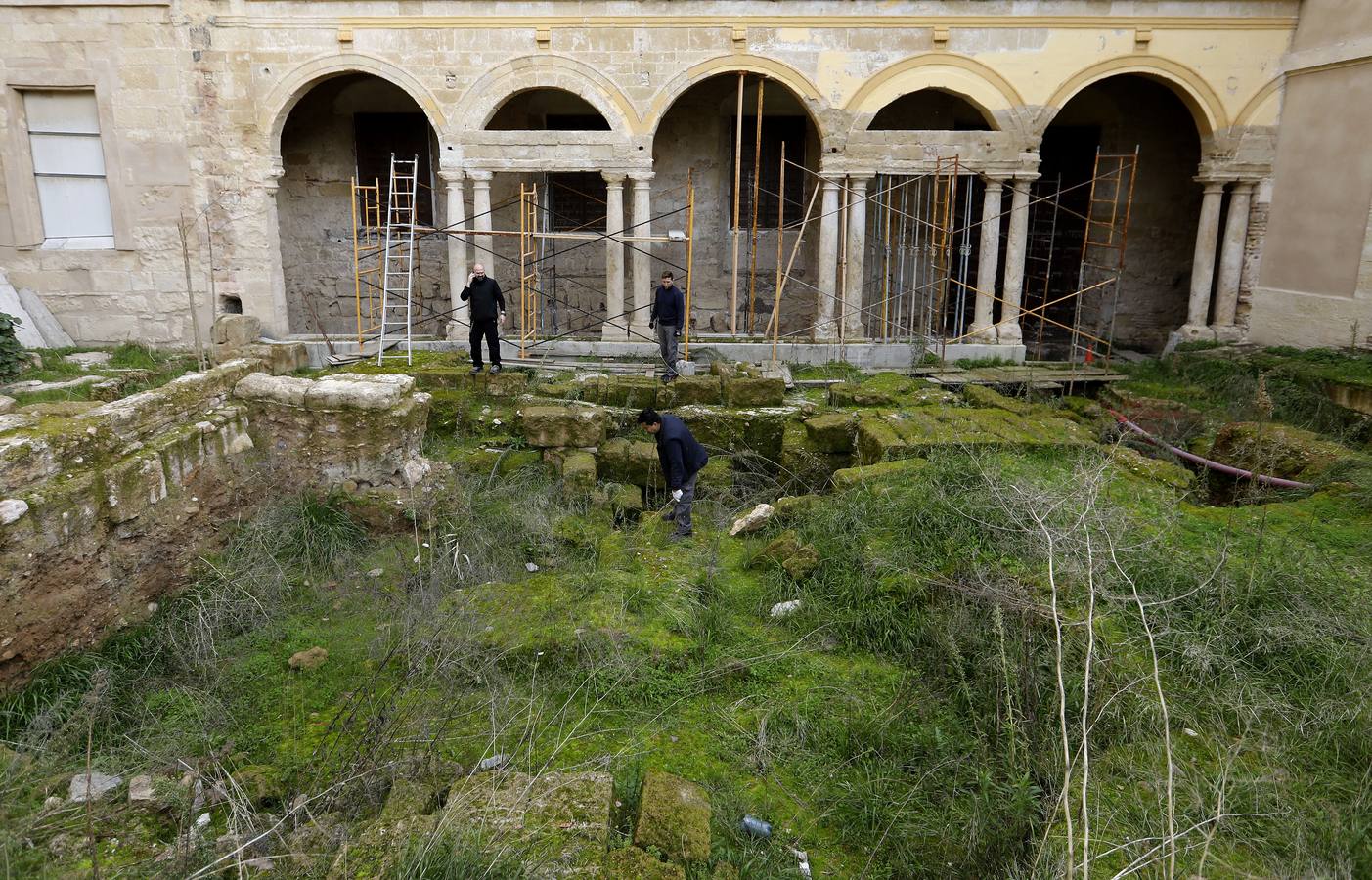 Los primeros preparativos para la reforma del Palacio Episcopal de Córdoba, en imágenes