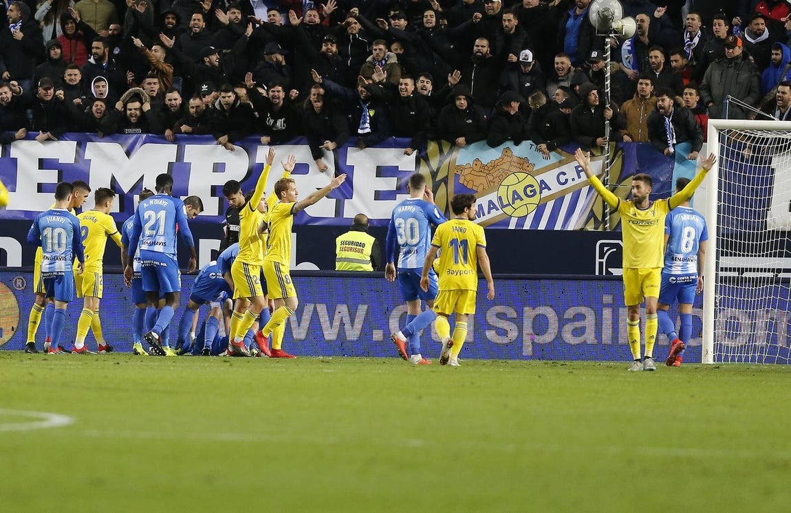 Las imágenes del partido Málaga-Cádiz CF