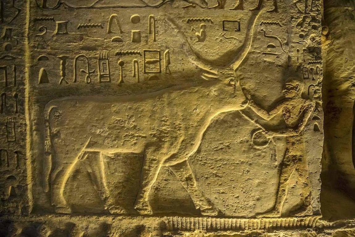 Un relieve del enterramiento. 