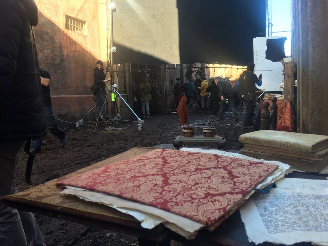 Grabación de una escena del capítulo 3 de «La Peste». 