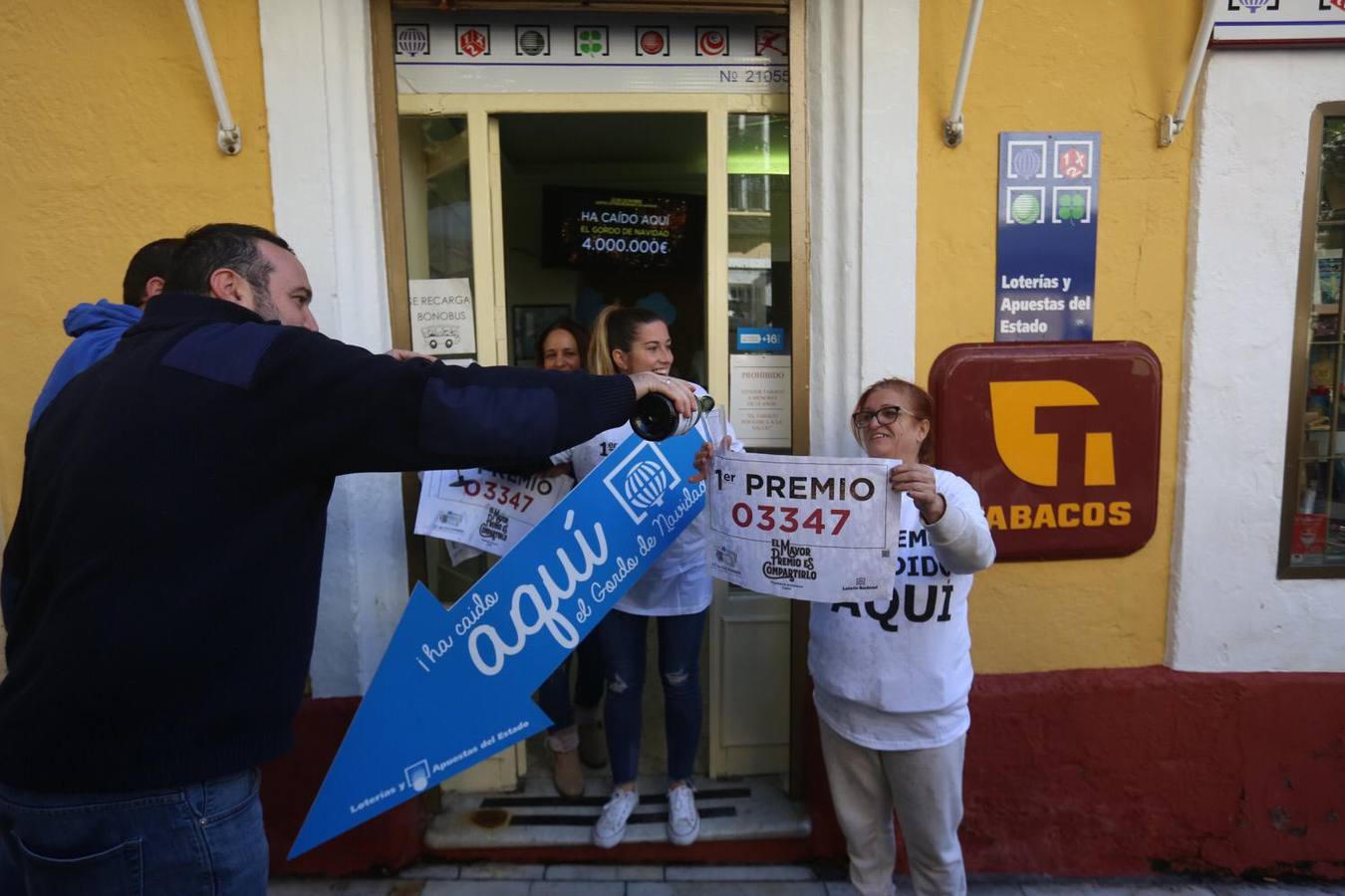 La alegría de la Lotería de Navidad en la provincia de Cádiz