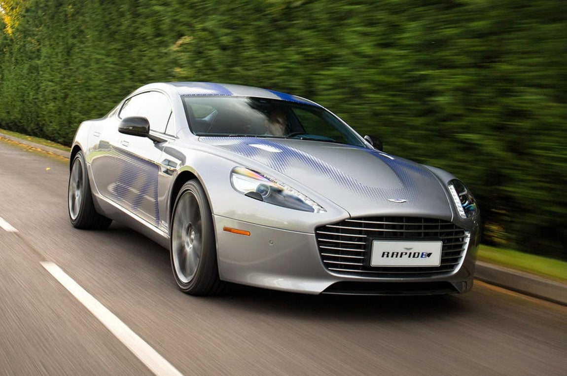 Aston Martin Rapide-E. Su punto débil es la autonomía: 320 km, según el ciclo WLTP, la más baja de la lista. No se conoce su precio, pero la versión Rapide S supera los 220.000 euros.