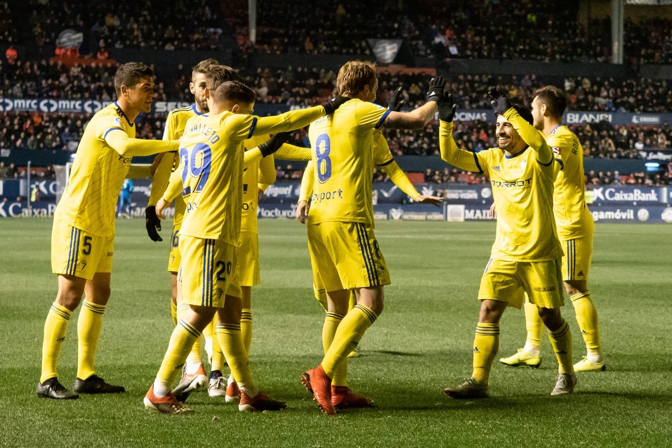 El Osasuna gana por dos goles a uno al Cádiz C.F. en el Sadar