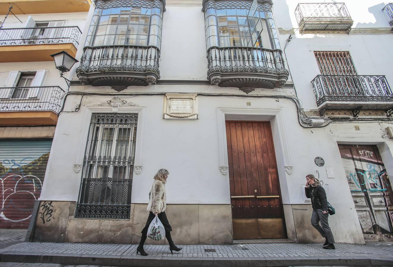 Casa en la que nació Becquer y en la que vivió su niñez, situada en la calle Conde de Barajas, 28