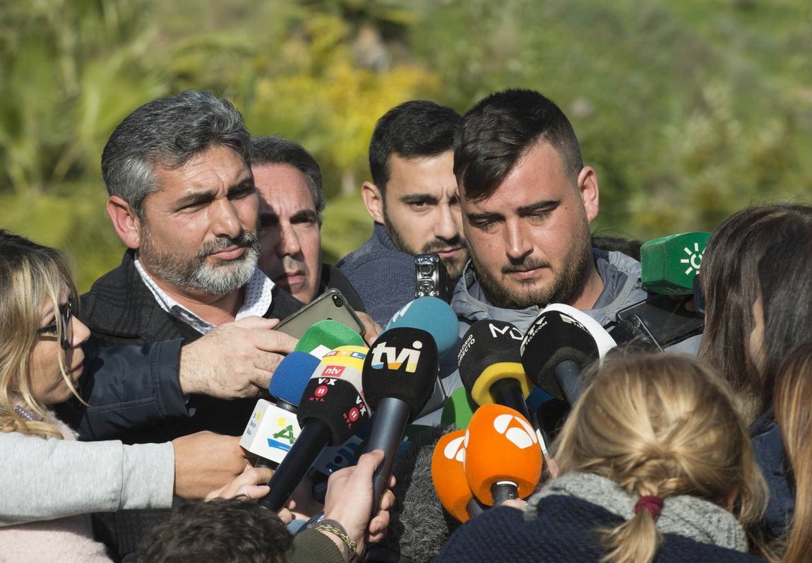 El padre de Julen atendiendo a los medios durante la tercera jornada
