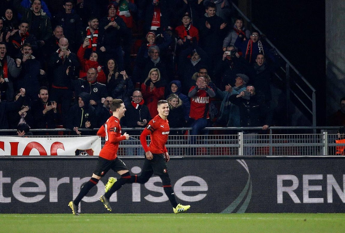Stade Rennais-Real Betis (3-3) de la Liga Europa, en imágenes