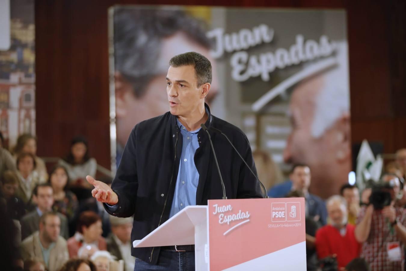 Sánchez y Díaz apoyan a Espadas en su presentación como candidato a la Alcaldía de Sevilla