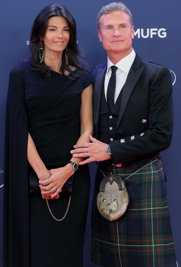 David Coulthard y Karen Munier. 