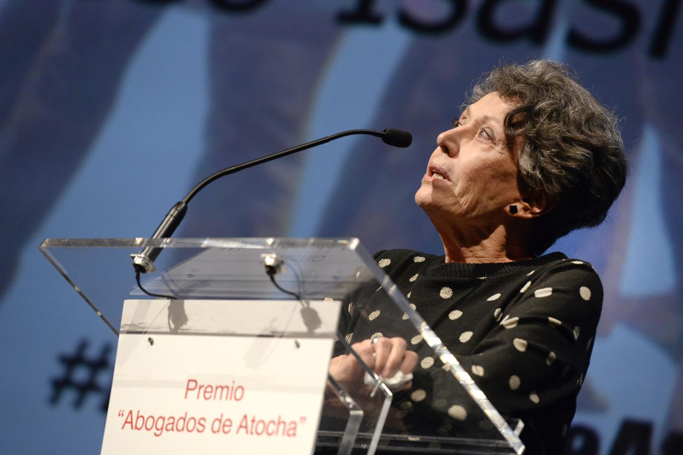 Rosa María Mateo: su premio Abogados de Atocha se lo dedica a toda la profesión