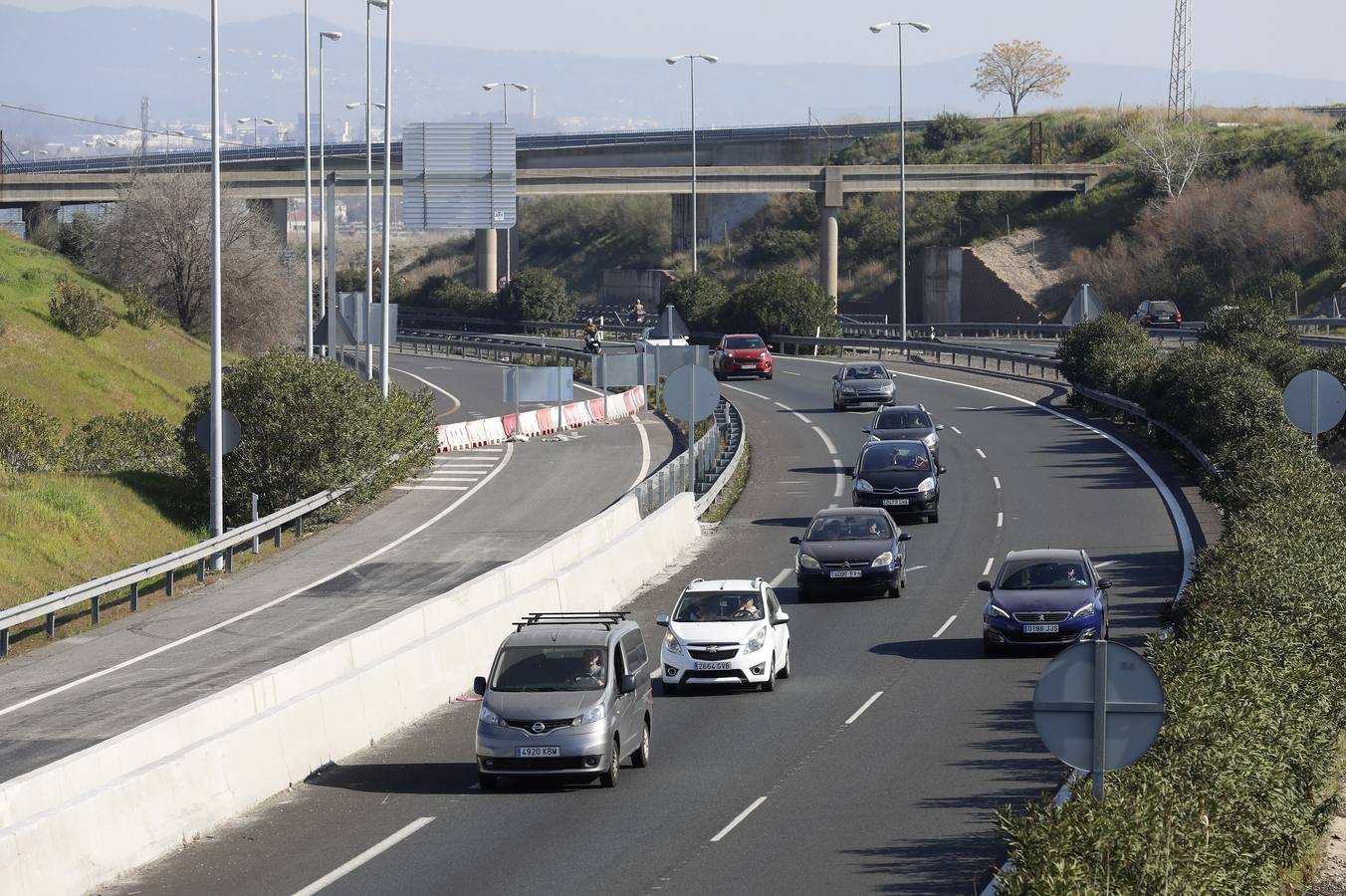 La nueva salida de la Autovía del Sur, en imágenes