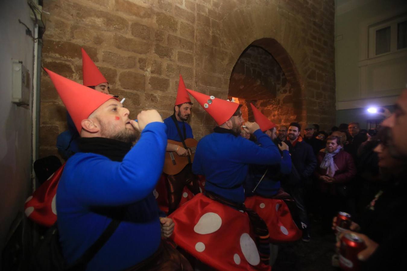 FOTOS: Gran ambiente callejero y en los tablaos en el Carnaval de Cádiz 2019