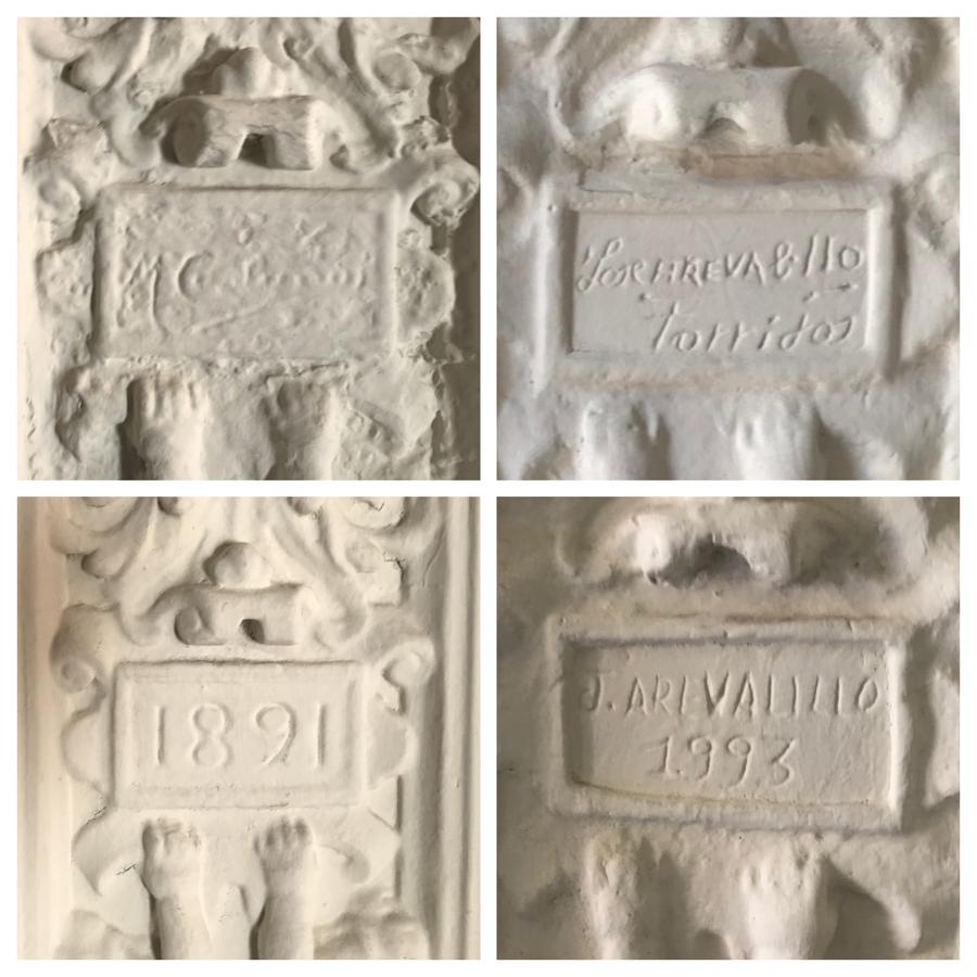 Frisos situados en el vestíbulo. Las originales de M. Castaños (1891) y piezas restauradas en 1993 por J. Arevalillo. FOTOS RAFAEL DEL CERRO. 