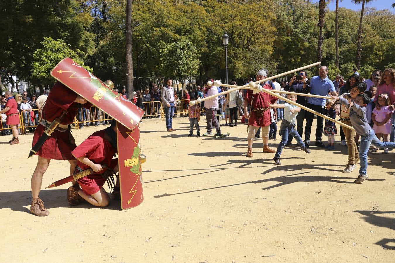 El Prado de San Sebastián en Sevilla se transforma en un campamento romano