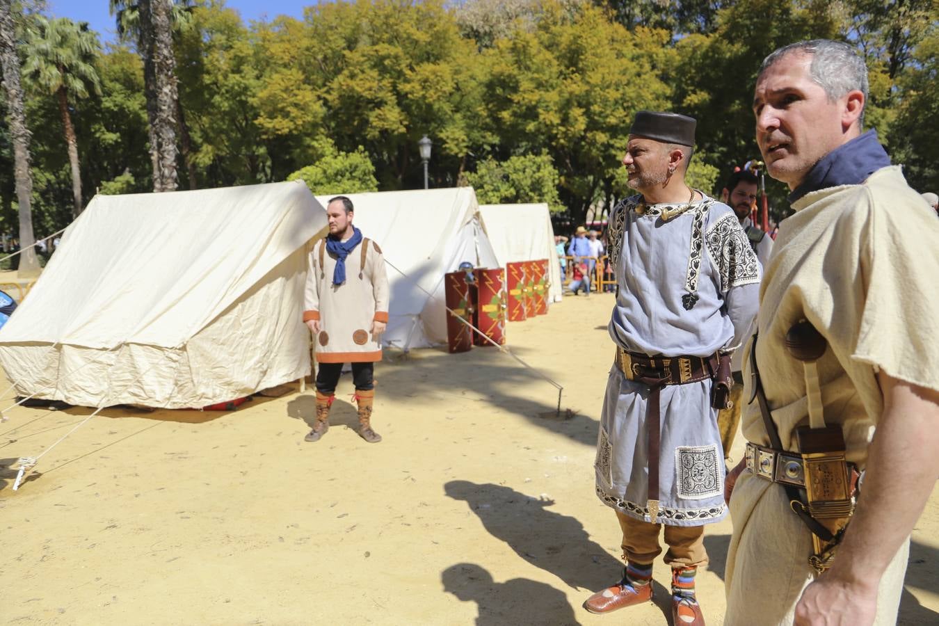 El Prado de San Sebastián en Sevilla se transforma en un campamento romano