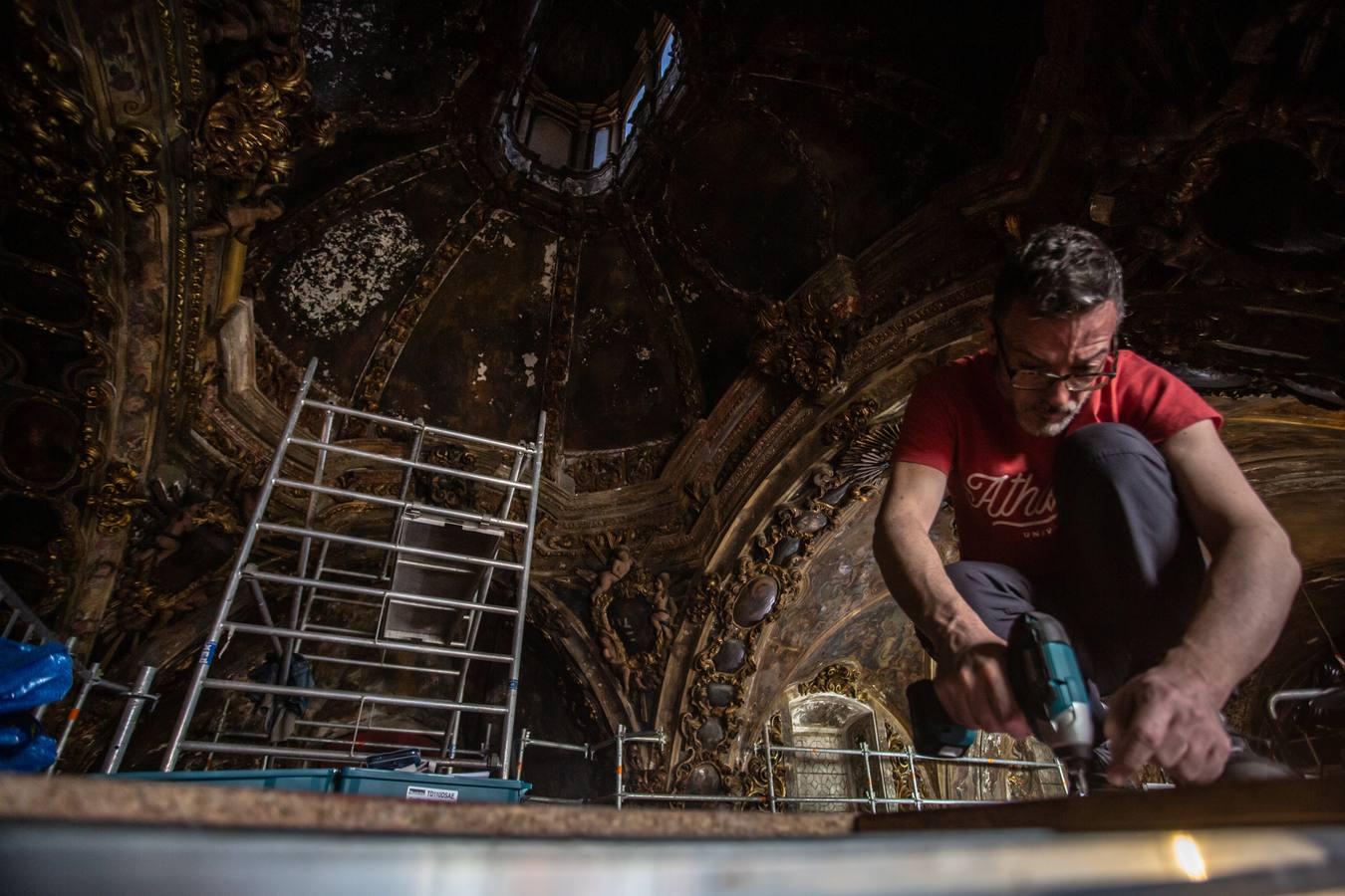 El proceso de restauración de la capilla de San José, en imágenes