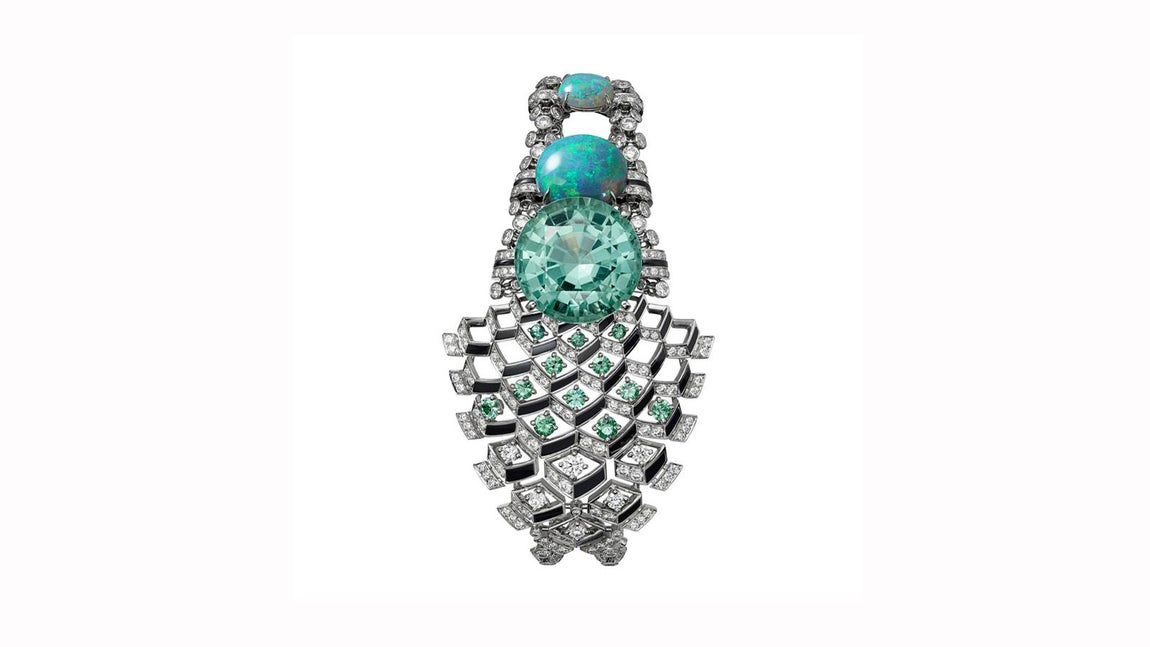 Coloratura. Pulsera Coloratura de Cartier Alta Joyería en platino con turmalinas, ópalos, ónix y diamantes. Precio: CPV