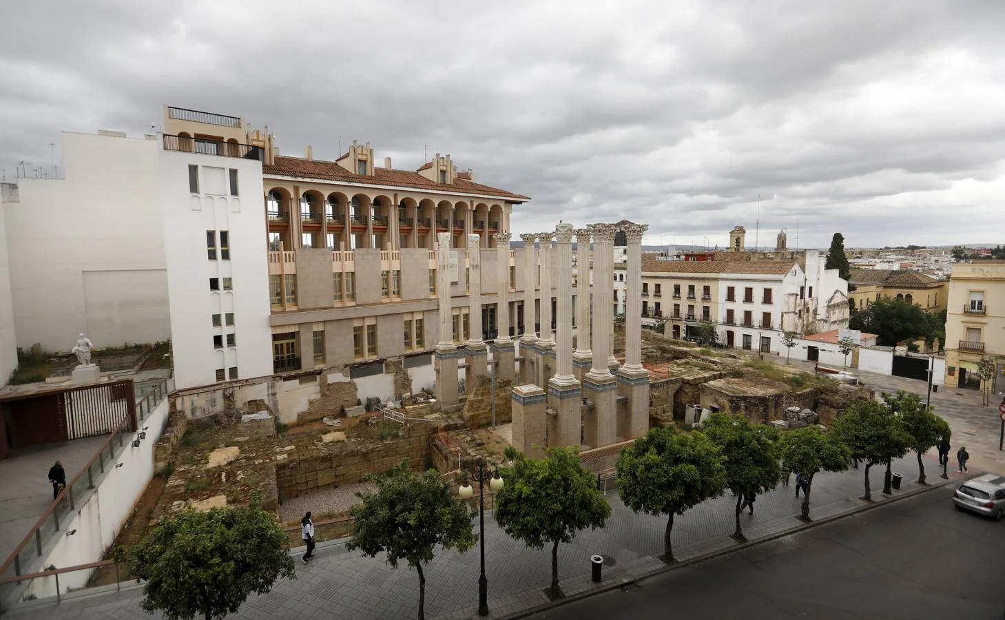 En imágenes, así está la obra del Templo Romano de Córdoba