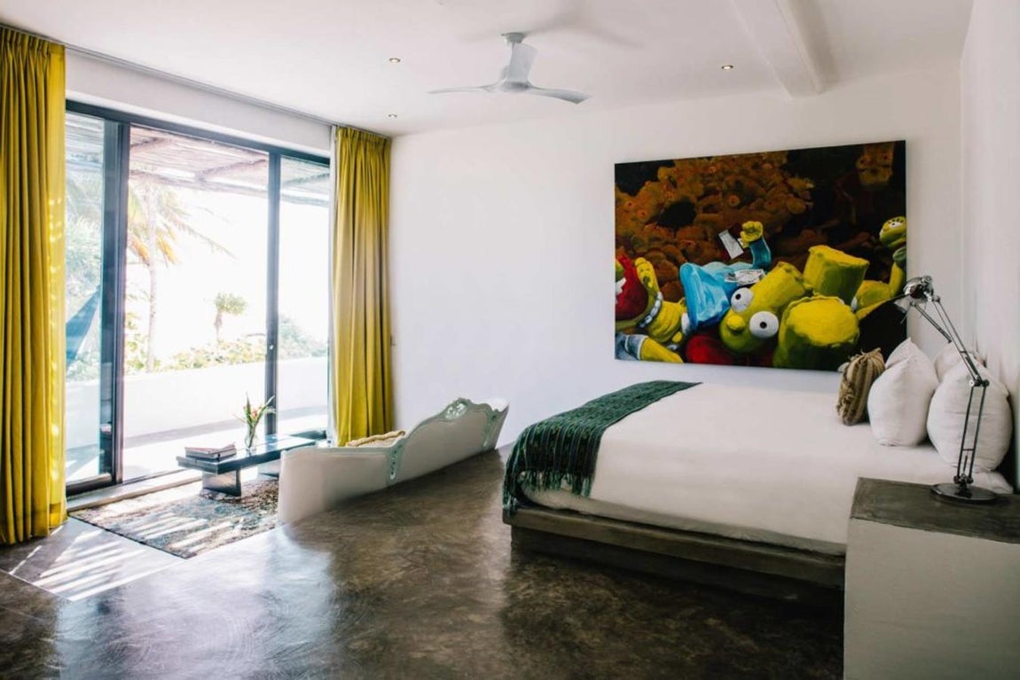 Textil de lujo. Las toallas del hotel son de algodón egipcio, sus sábanas mezclan algodón orgánico y bambú. Los materiales que forran la casa de Pablo Escobar son de primerísima calidad