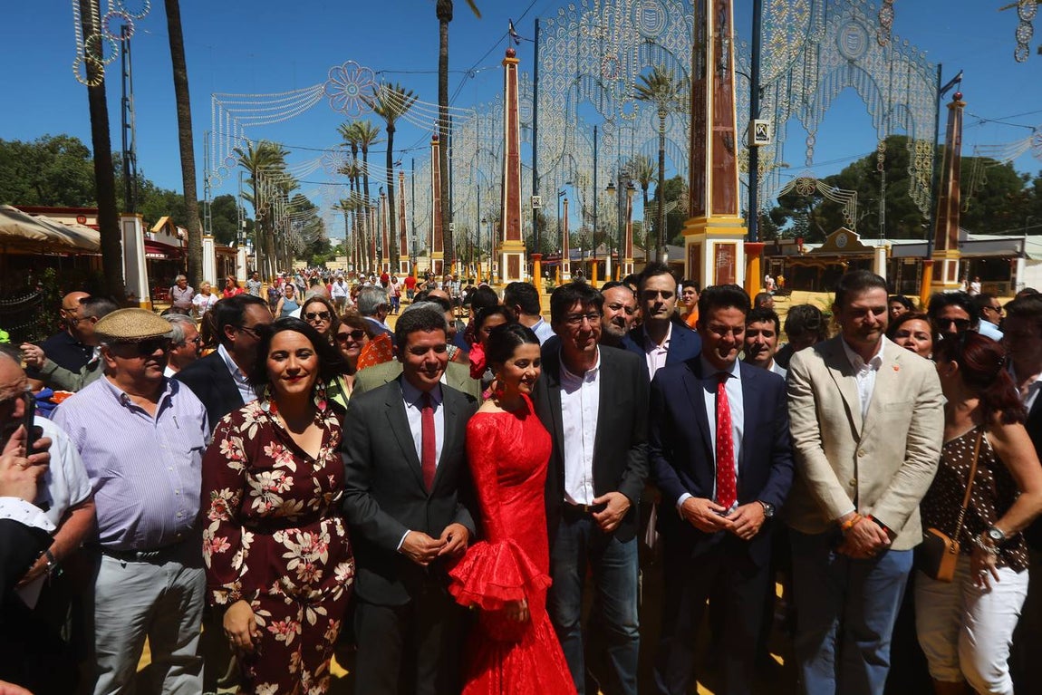 FOTOS: Inés Arrimadas, Juan Marín y Carlos Pérez en la Feria de Jerez