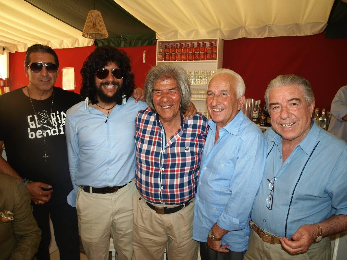 Los artistas Juan Luis Monje, Rancapino chico, Rancapino, Gordo de Jerez y Nano de Jerez